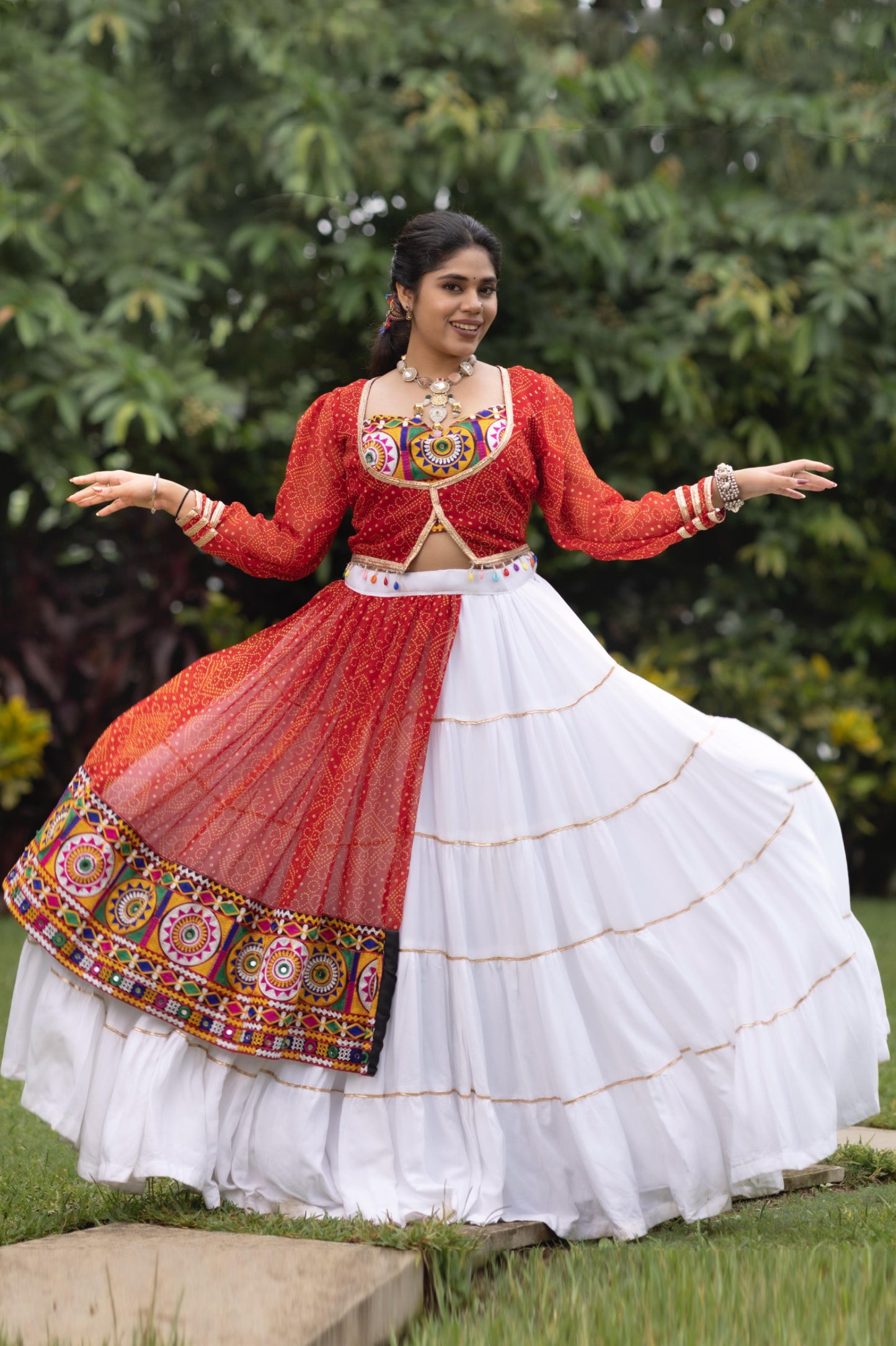 Elegant Navratri look Chaniya Choli