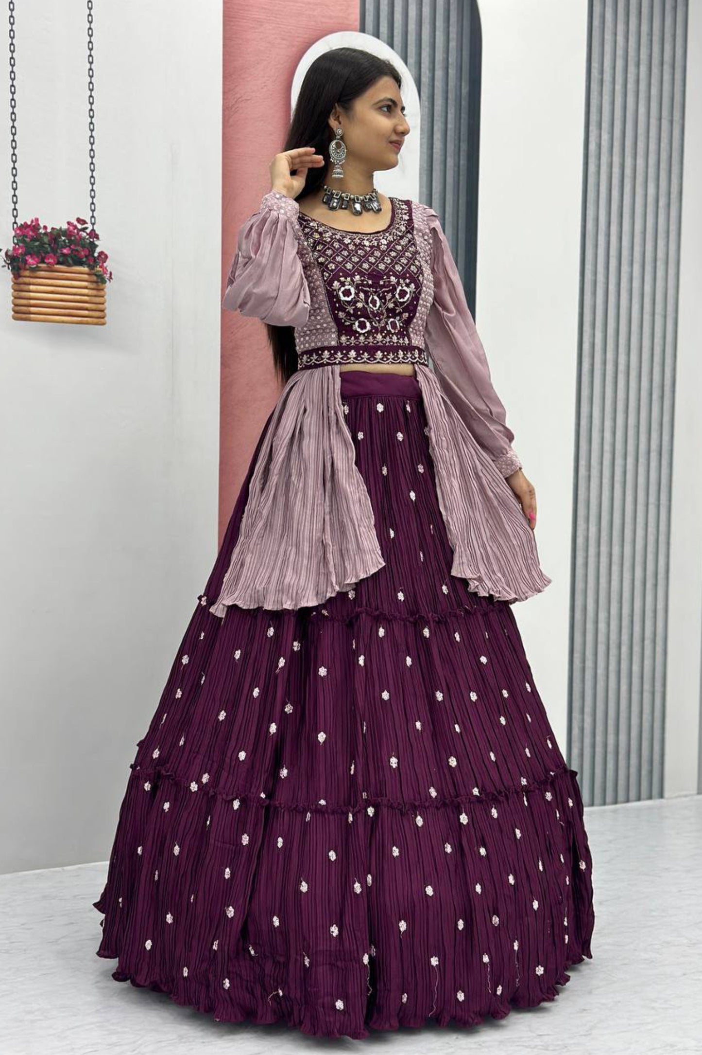 Wedding Special Three Piece Crop top
