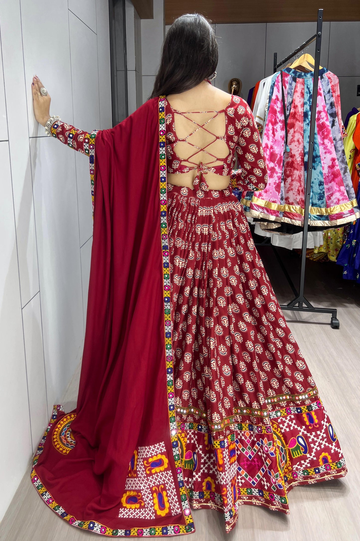 Traditional Ajarakh Prints Chaniya Choli | Navratri