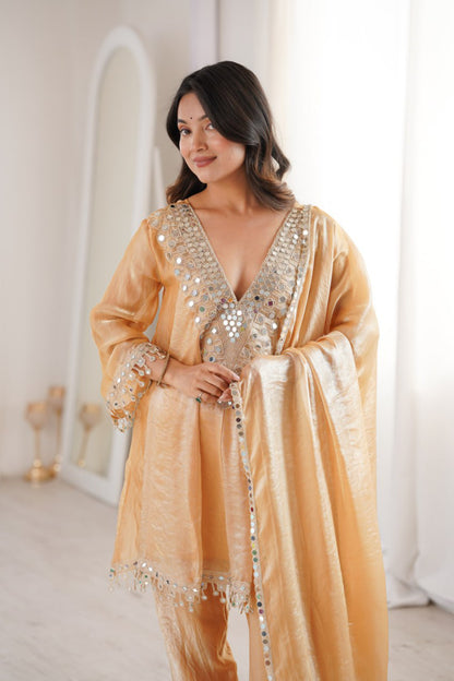 Fendy Mirror Work Kurti Pair