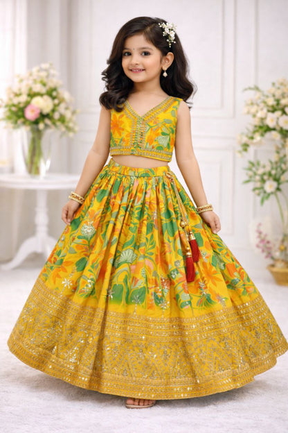 Haldi Special Yellow Lehenga
