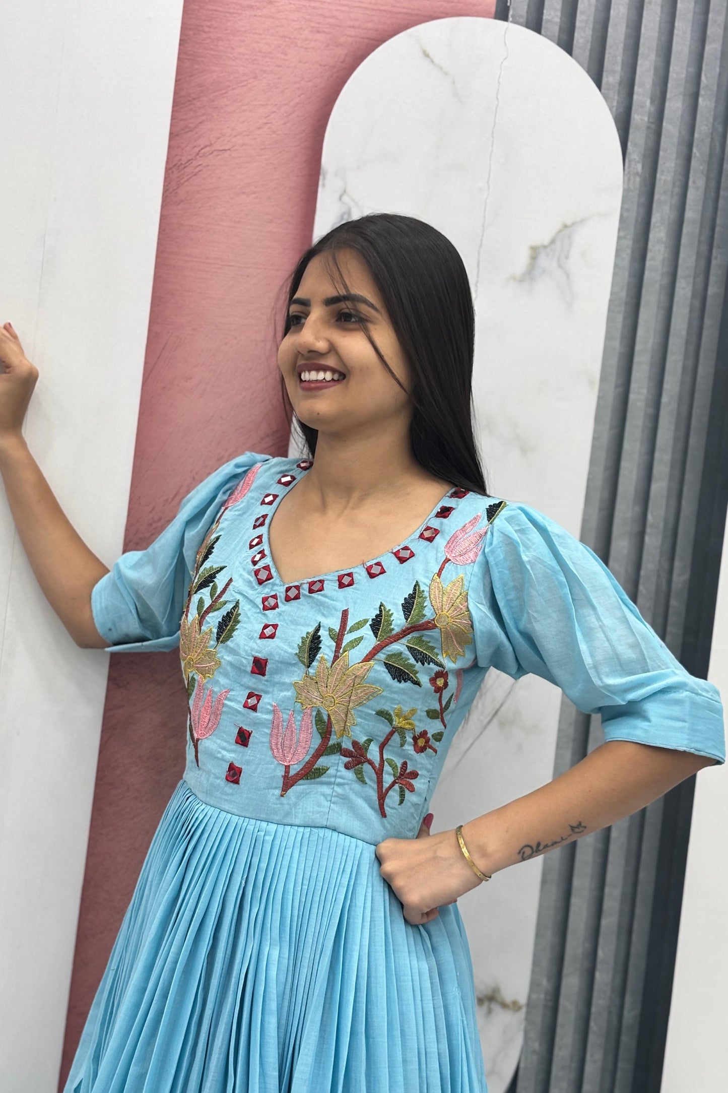 Cotton Handowork Gown