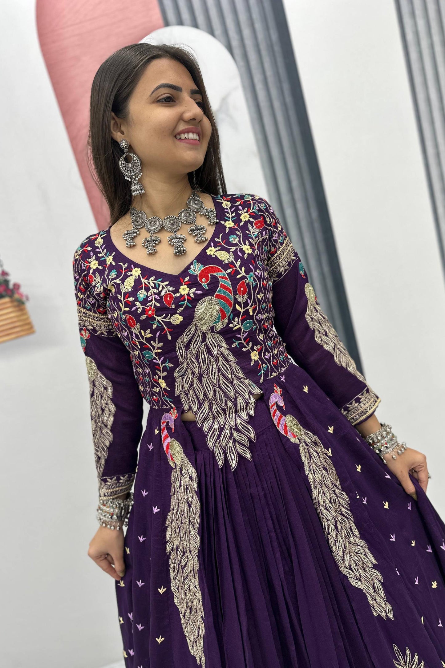 Trending Peacock Long Top Lehenga