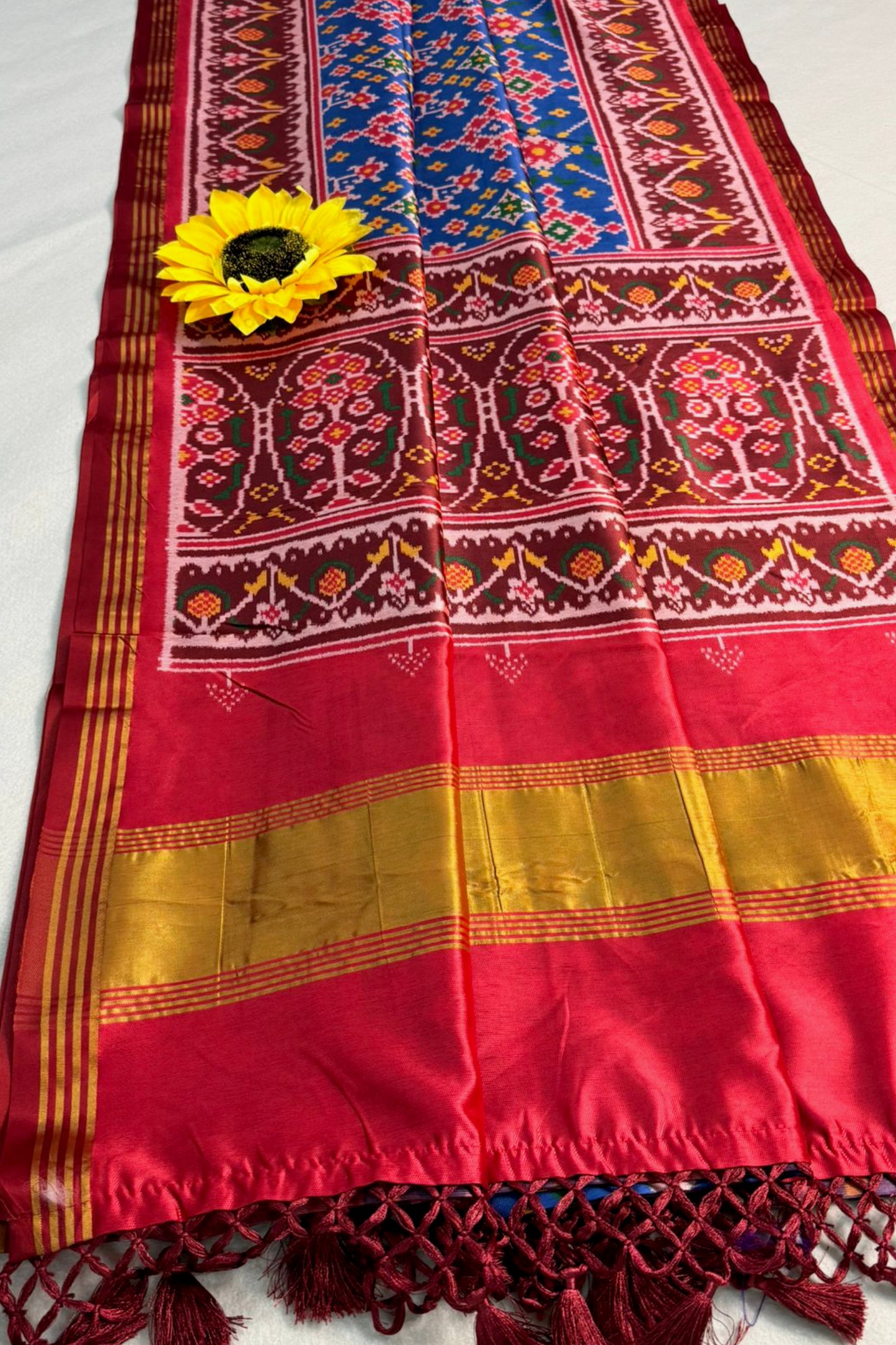 Trending Patola Saree With Handwork Blouse