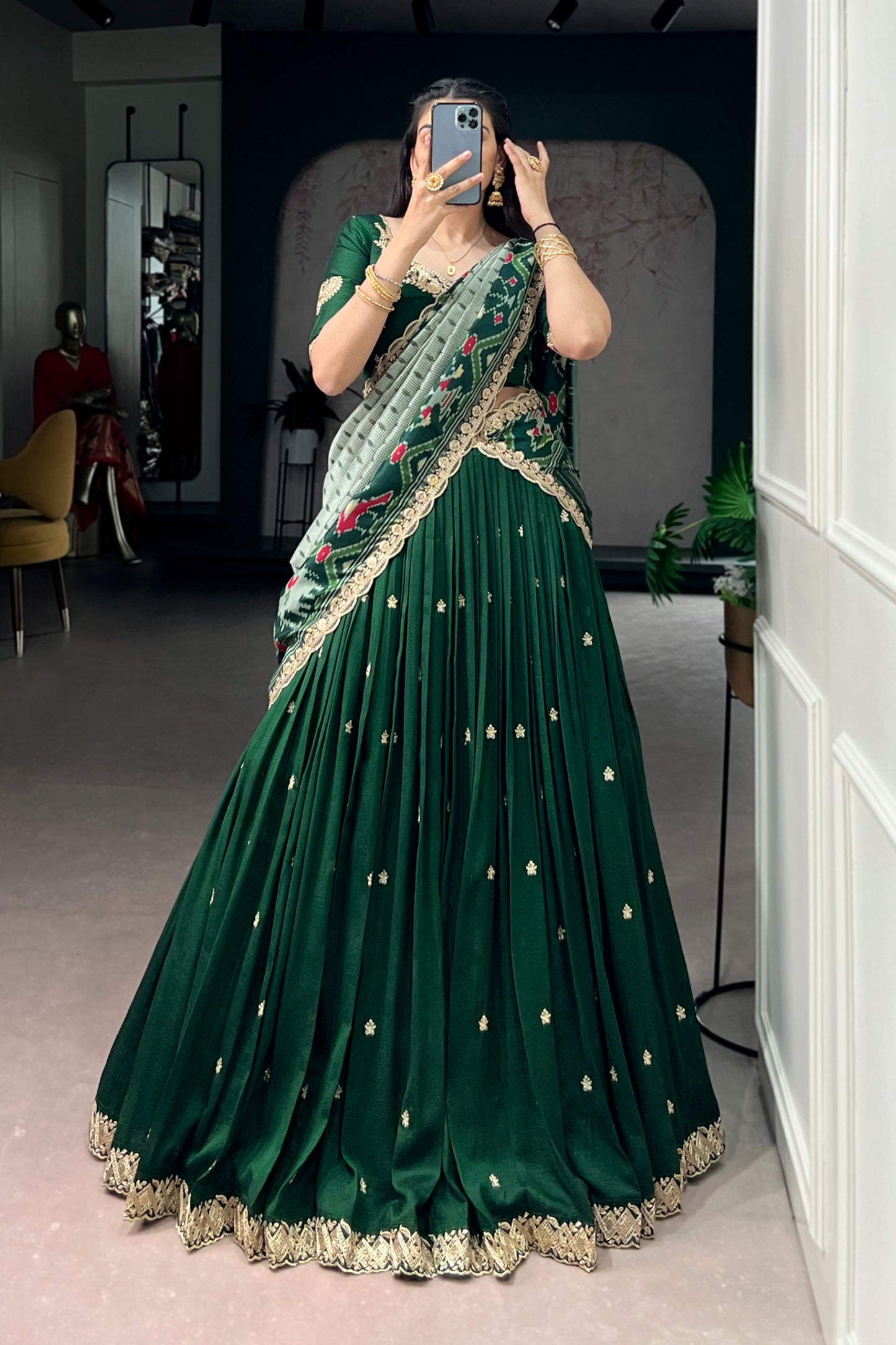 Vichitra Tussar Silk Lehenga
