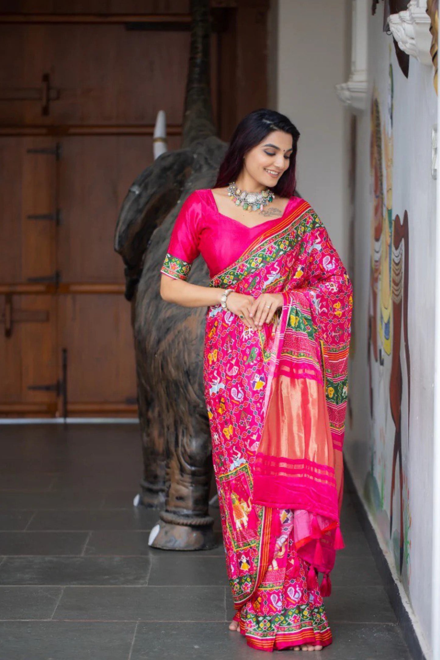 Pure Gajji Silk Patola Saree