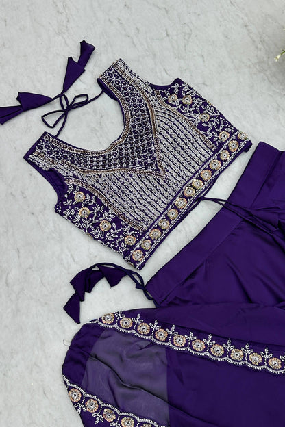 Indo Western Style Three Piece Choli