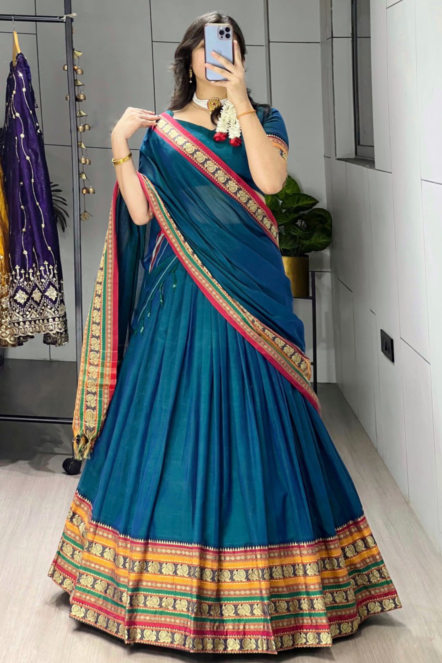 Pure Chanderi Cotton Lehenga Choli