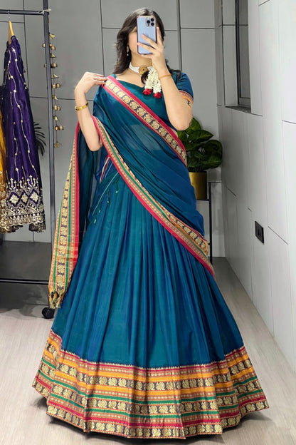 Pure Chanderi Cotton Lehenga Choli