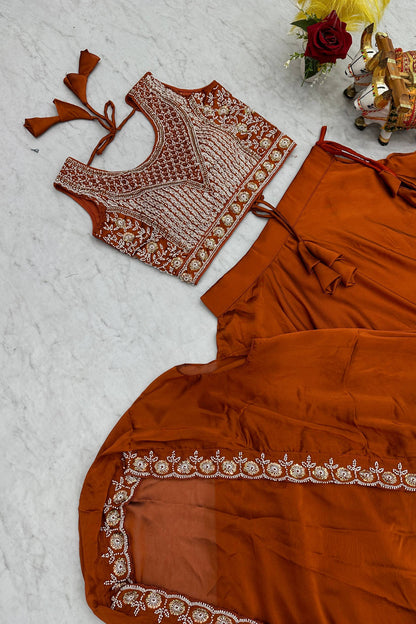 Indo Western Style Three Piece Choli