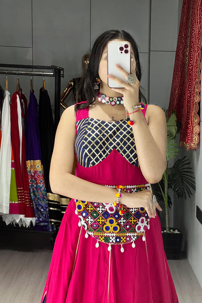 Ethnic Women Pure Rayon Cotton Navratri Set