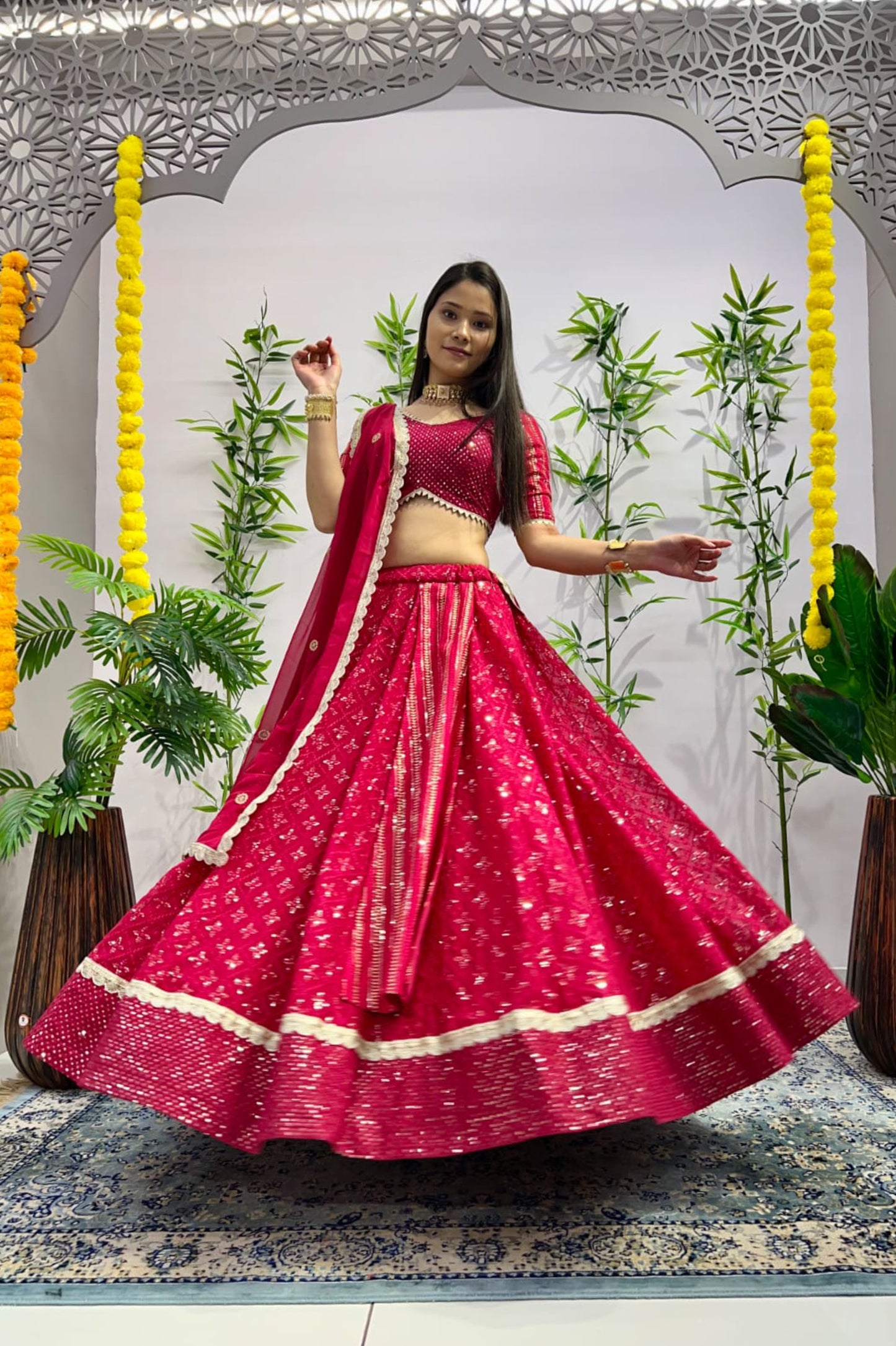 Chamkila Rani Pink Lahenga Choli