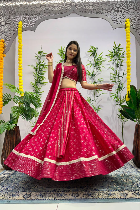 Chamkila Rani Pink Lahenga Choli