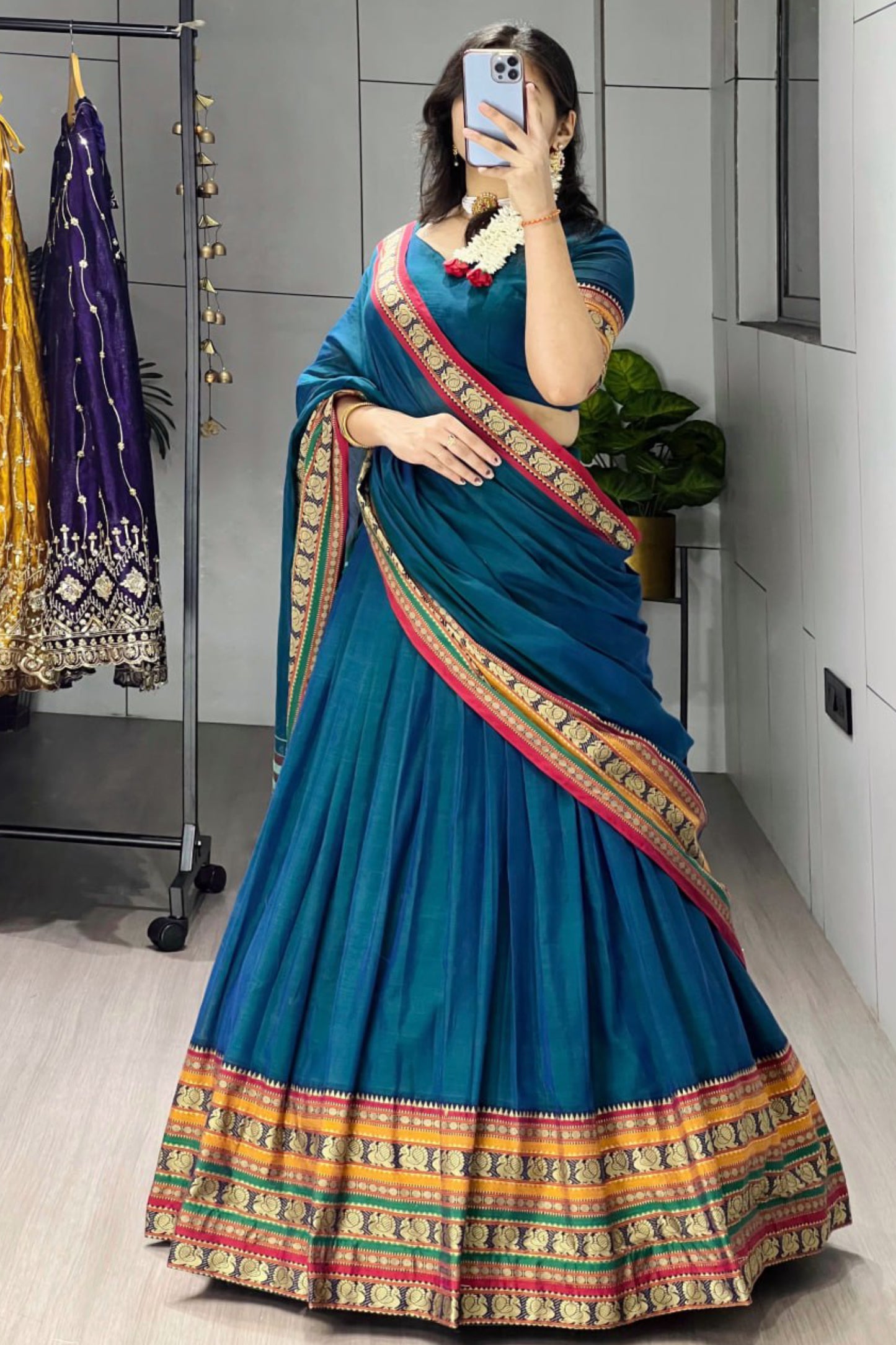Pure Chanderi Cotton Lehenga Choli