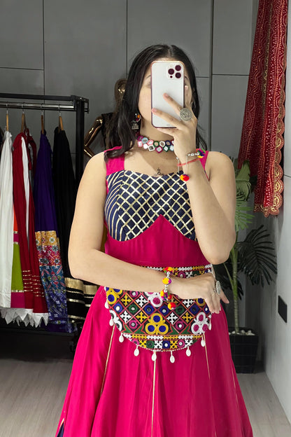 Ethnic Women Pure Rayon Cotton Navratri Set