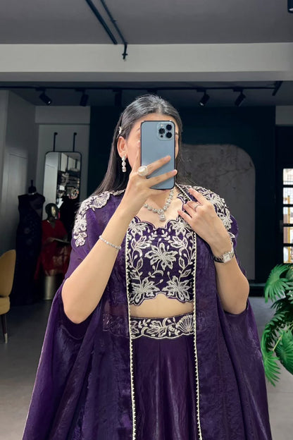Cape Style Three Piece Choli