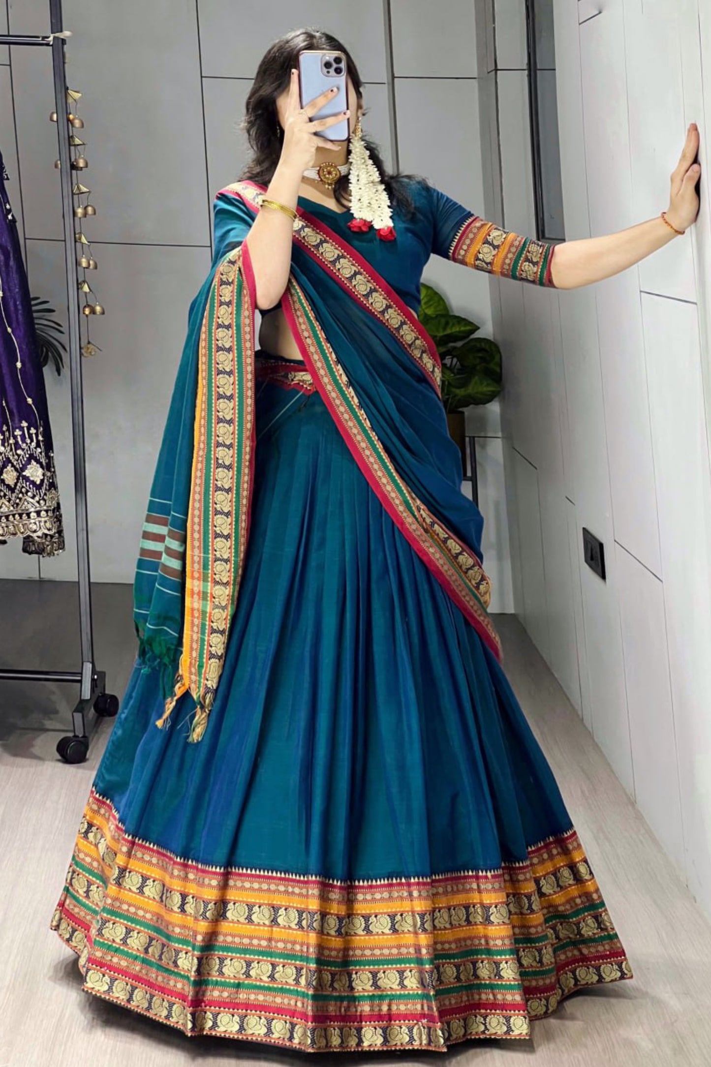 Pure Chanderi Cotton Lehenga Choli