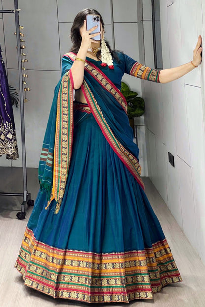 Pure Chanderi Cotton Lehenga Choli