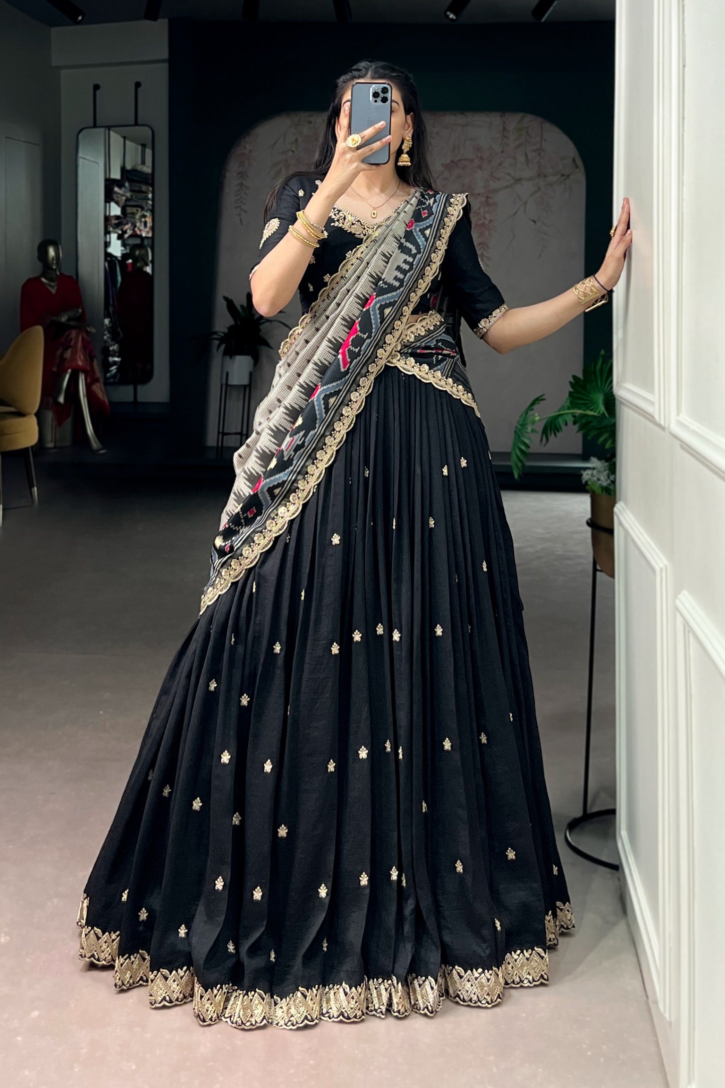 Vichitra Tussar Silk Lehenga