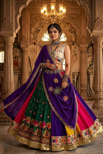 Raas Rang Multicolor Panel Choli | Navratri