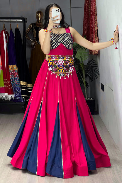 Ethnic Women Pure Rayon Cotton Navratri Set