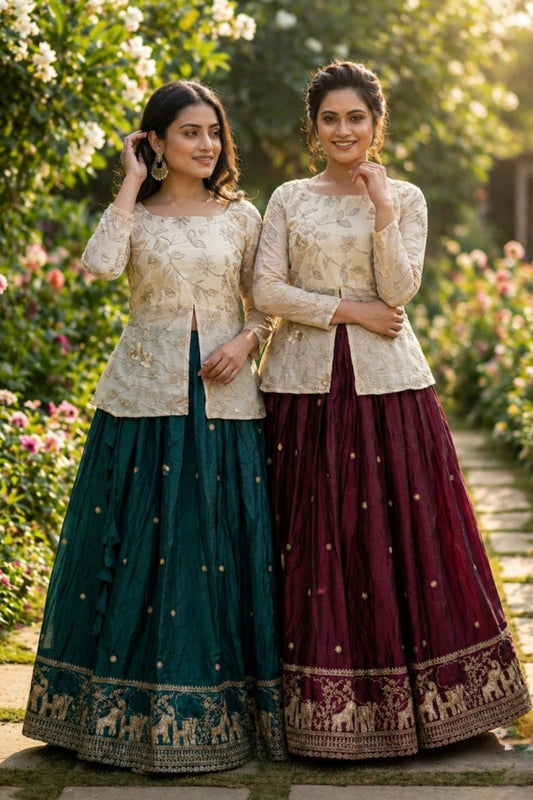 Fendy Silk | Croptop Lehenga