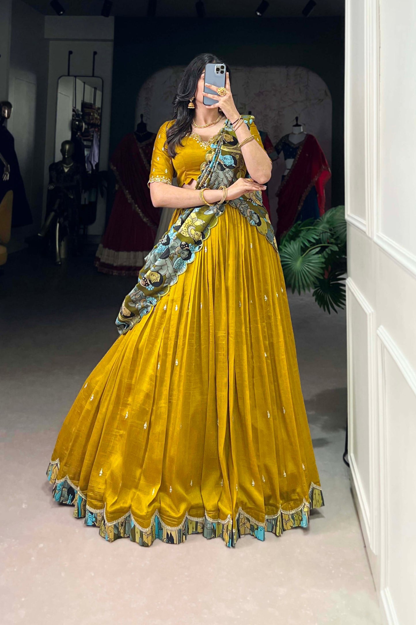 Wedding Special Kalamkari Lehenga