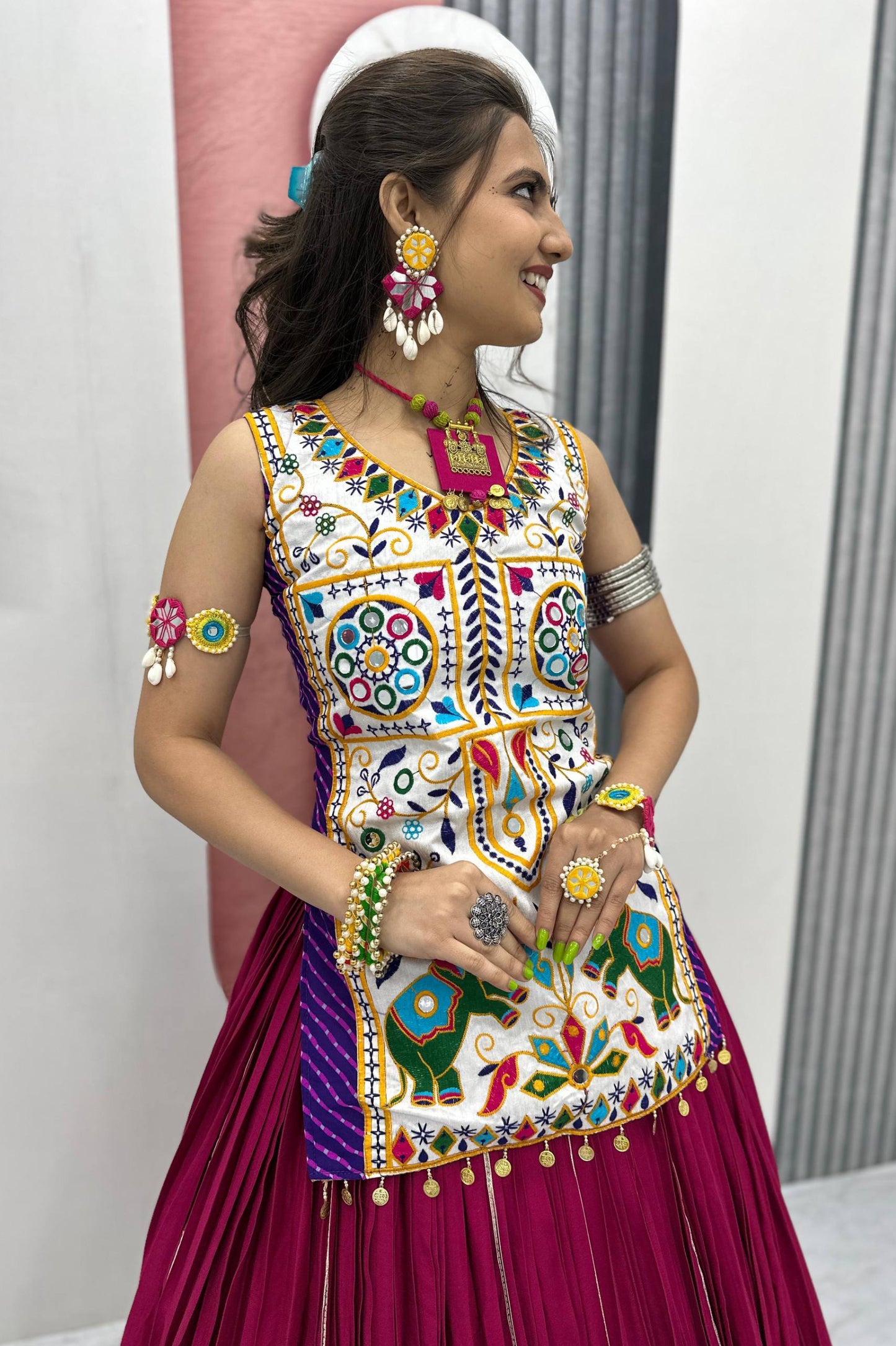 Navratri Special Crop Top with Lehenga