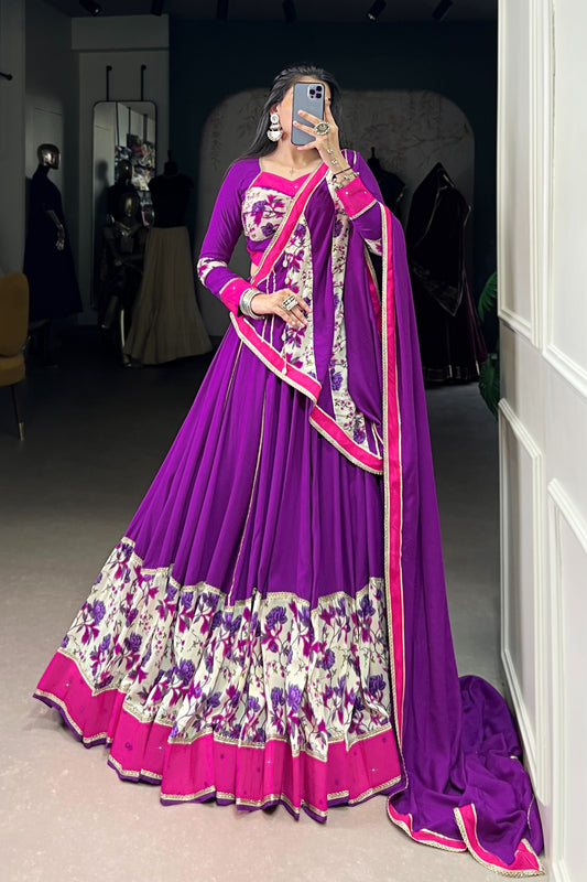 Pure Reyon Mirror Work Navratri Choli