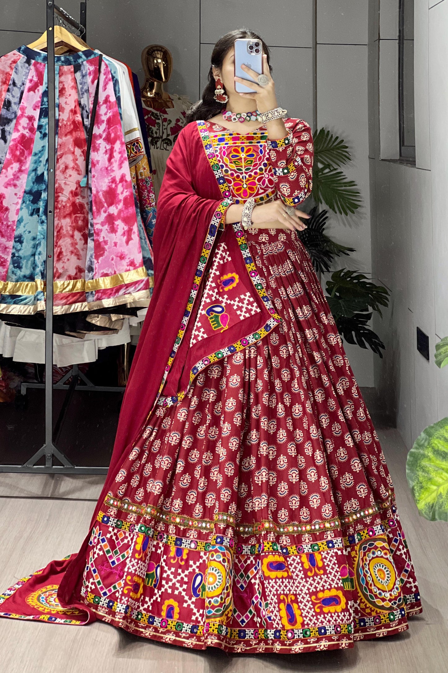 Traditional Ajarakh Prints Chaniya Choli | Navratri