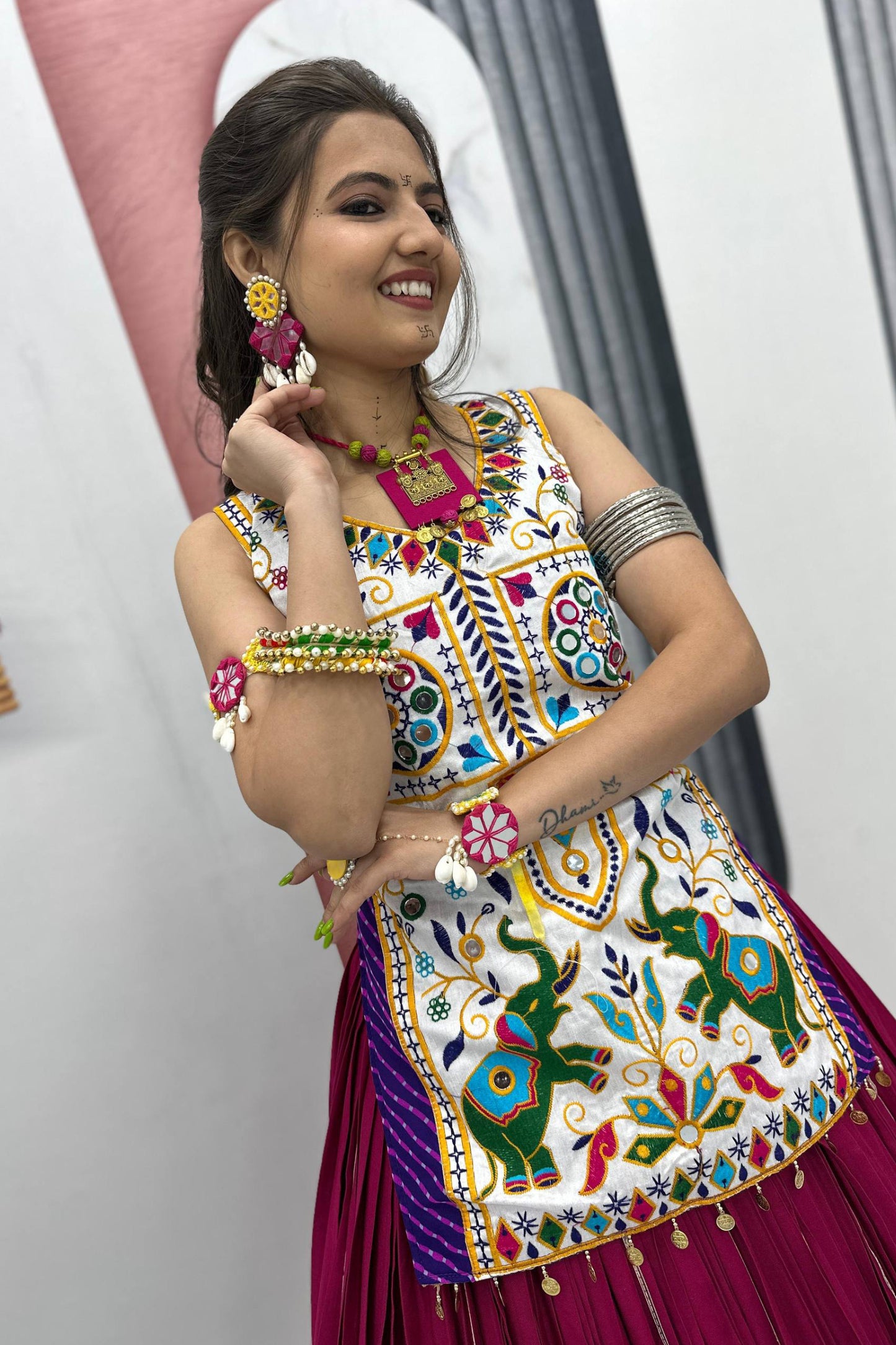 Navratri Special Crop Top with Lehenga