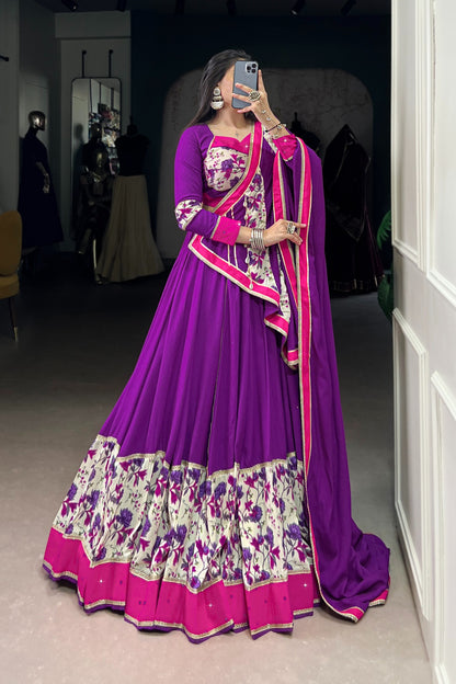 Pure Reyon Mirror Work Navratri Choli