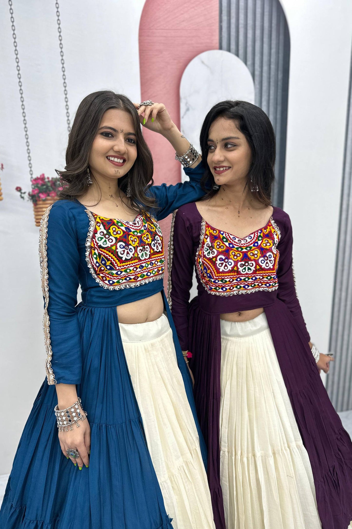 Navratri Special Long Top With Lehenga