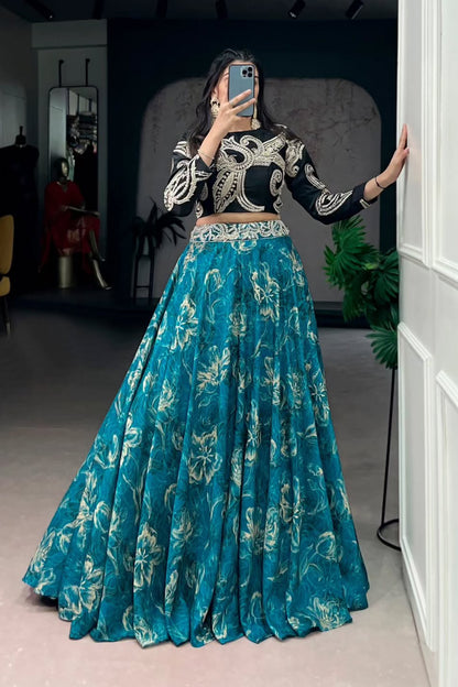 Crop top with Lehenga