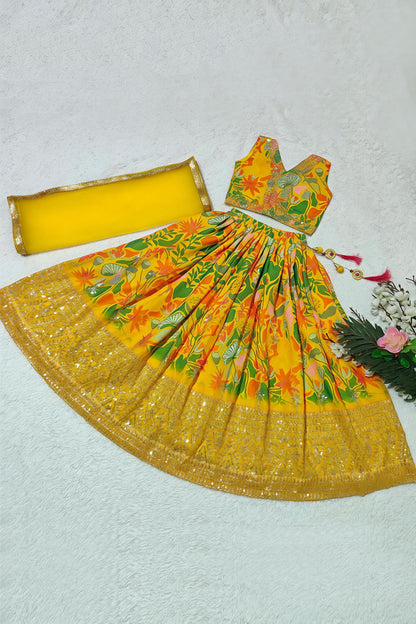 Haldi Special Yellow Lehenga