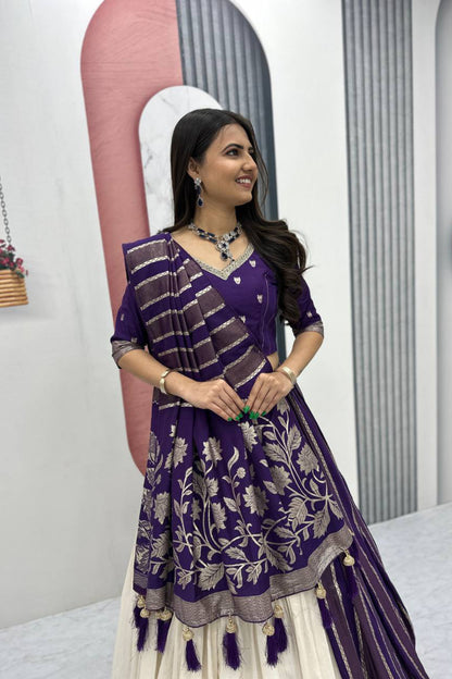 Trending Saree Blouse Lehenga Set