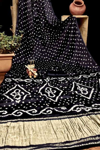 Gaji Silk Bandhani Saree