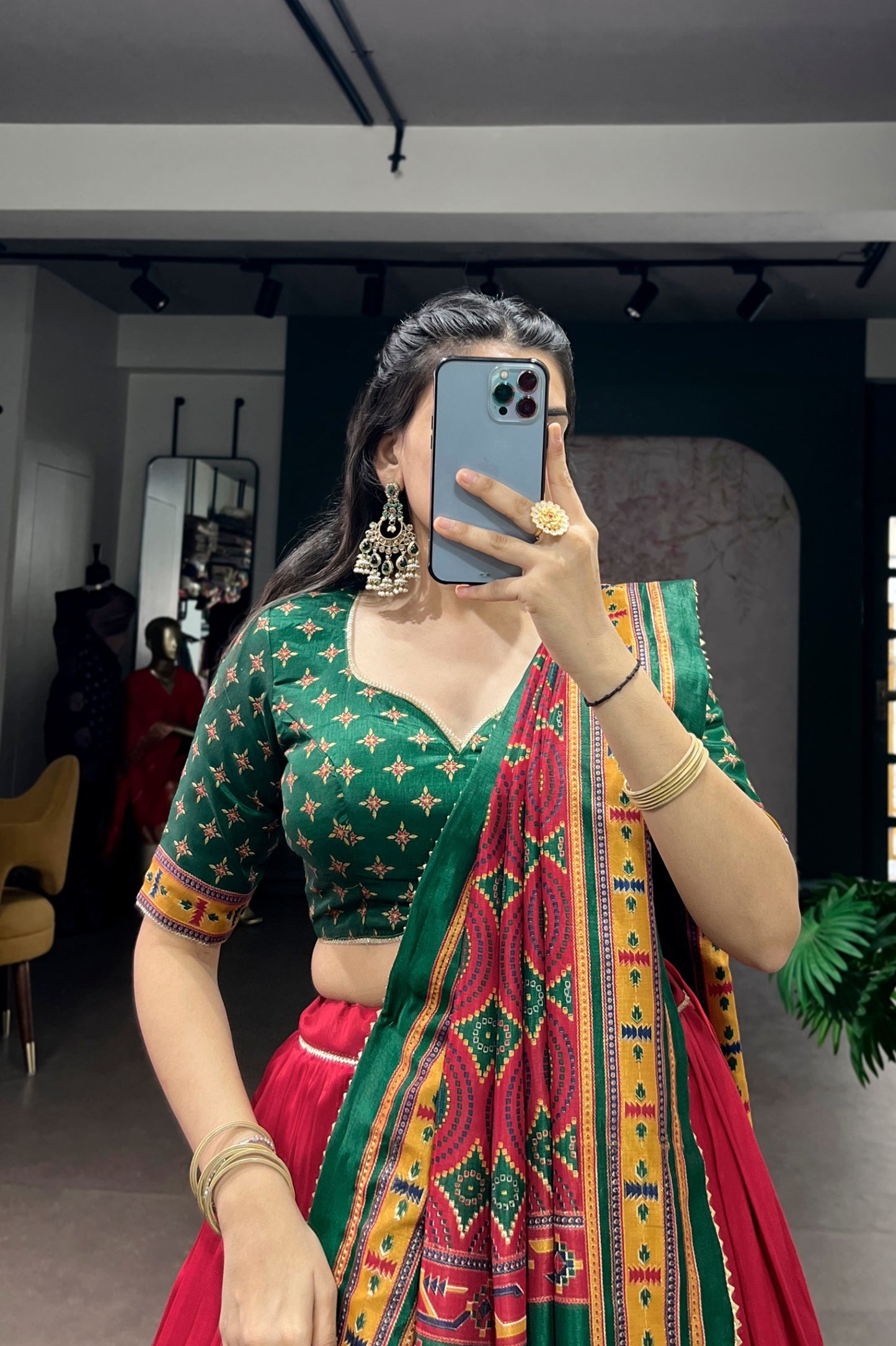 Tasar Silk Festive Shine Lehenga