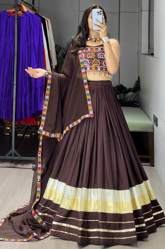 Navratri Special Chocolate Color Choli