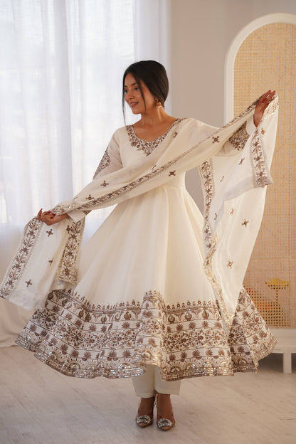 New Designer Anarkali Three Piece Set