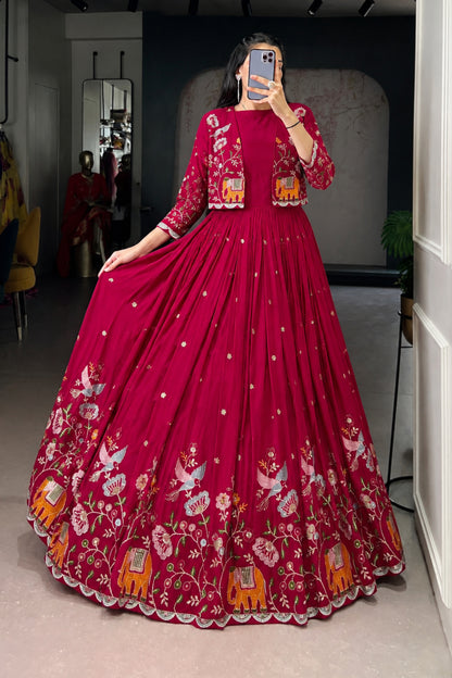 New Gown Jacket Set