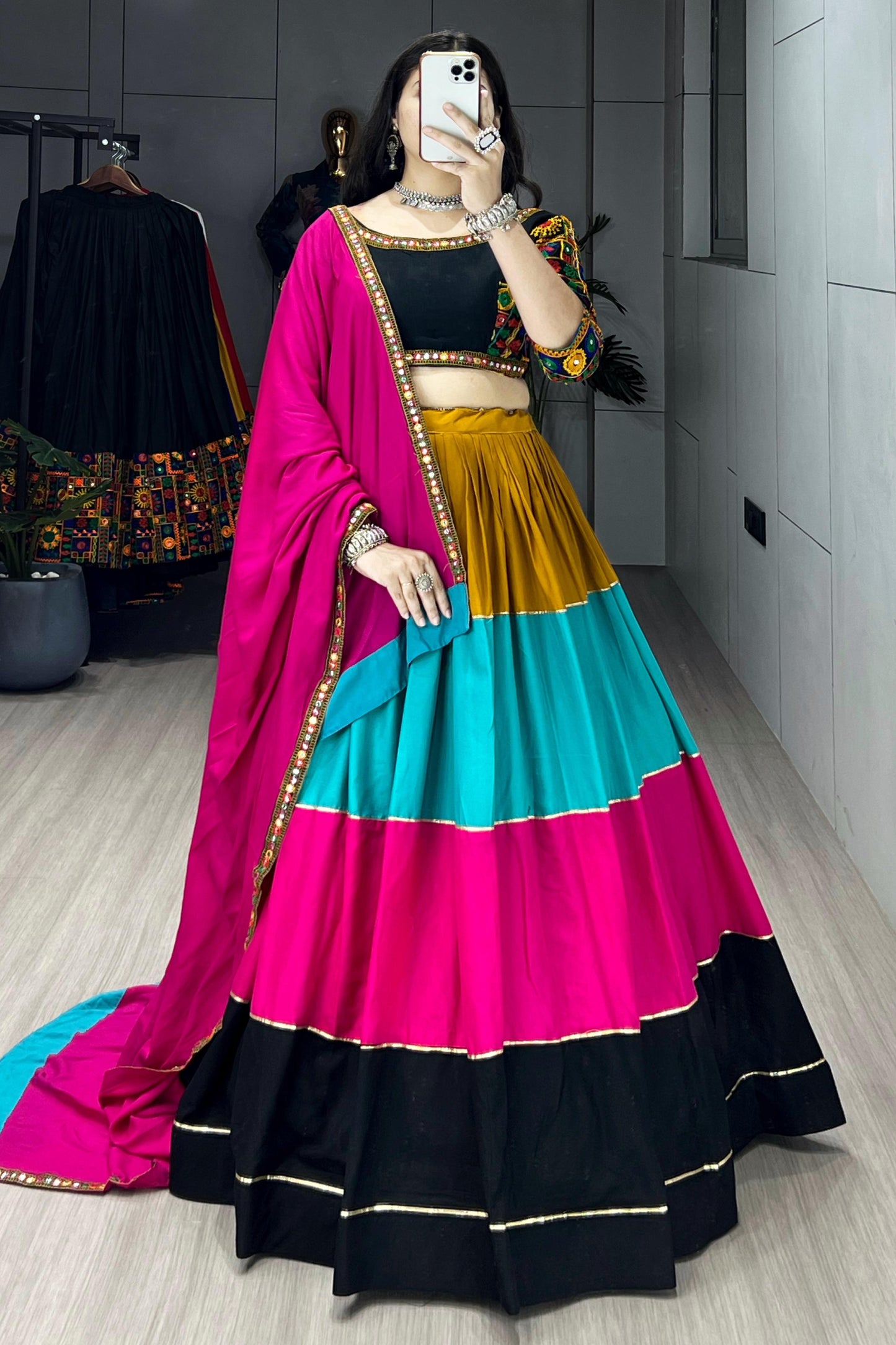 PACHRANG | Ethnic Women Pure Rayon Cotton Lehenga Sets