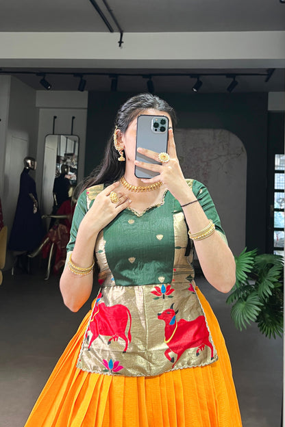 Acquard Co-ord Set Lehengas