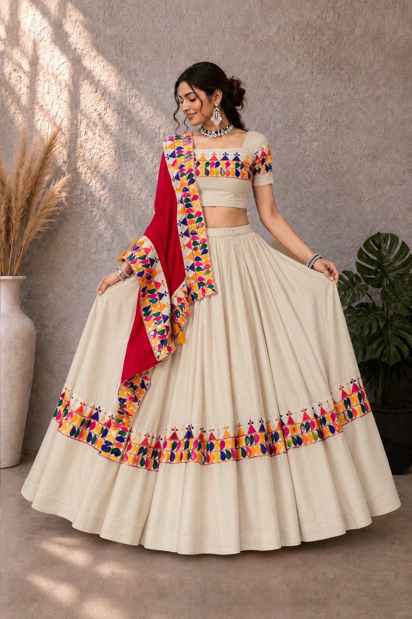 Exotic Vanilla Toned Chaniya Choli