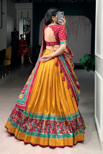 Tasar Silk Festive Shine Lehenga
