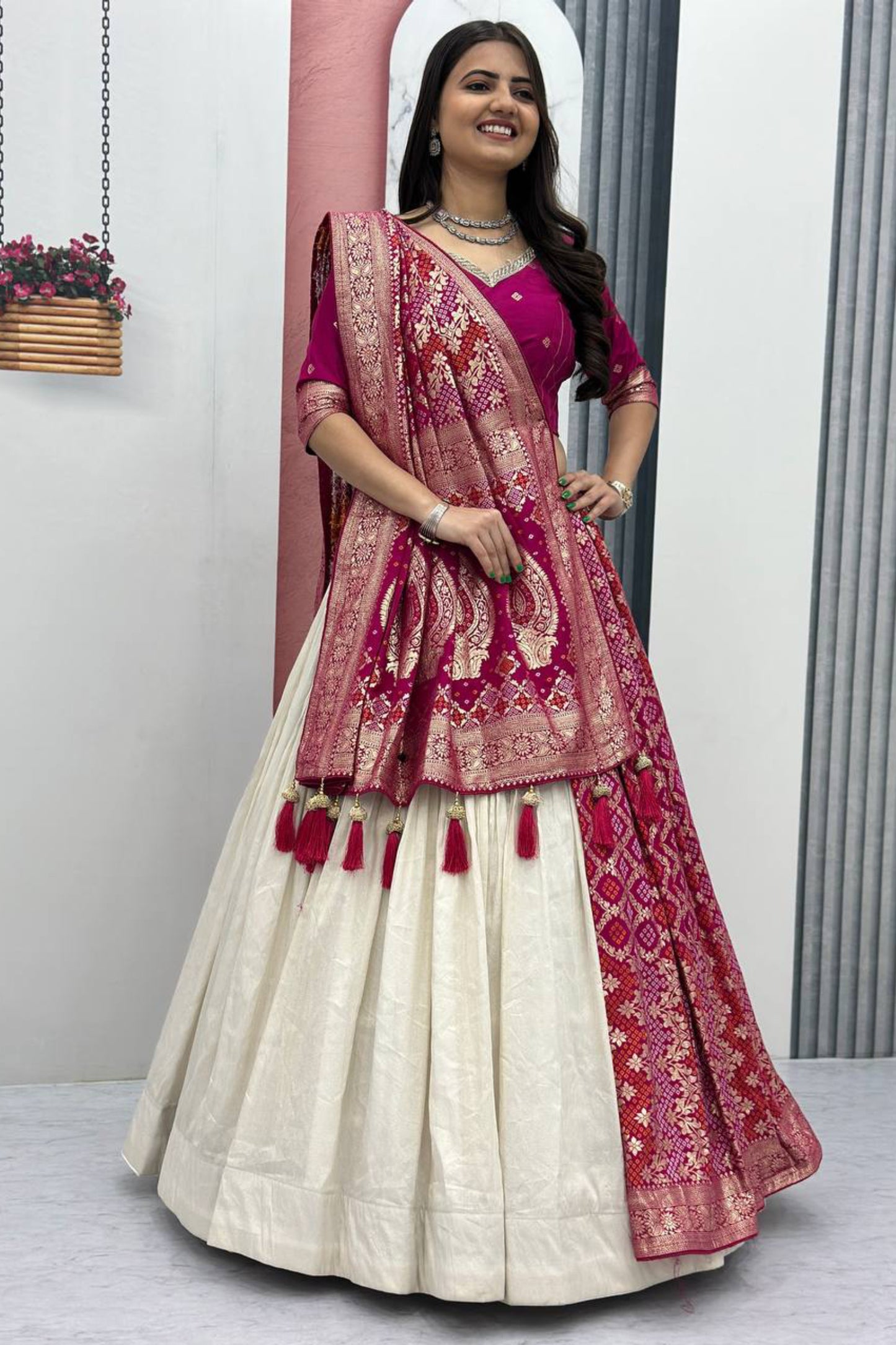 Trending Saree Blouse Lehenga Set