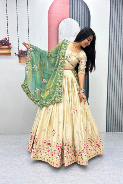 New Designer Chinon Lehenga Choli