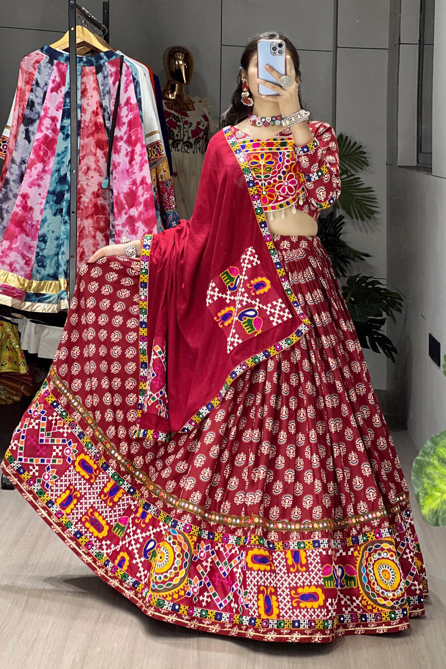 Traditional Ajarakh Prints Chaniya Choli | Navratri
