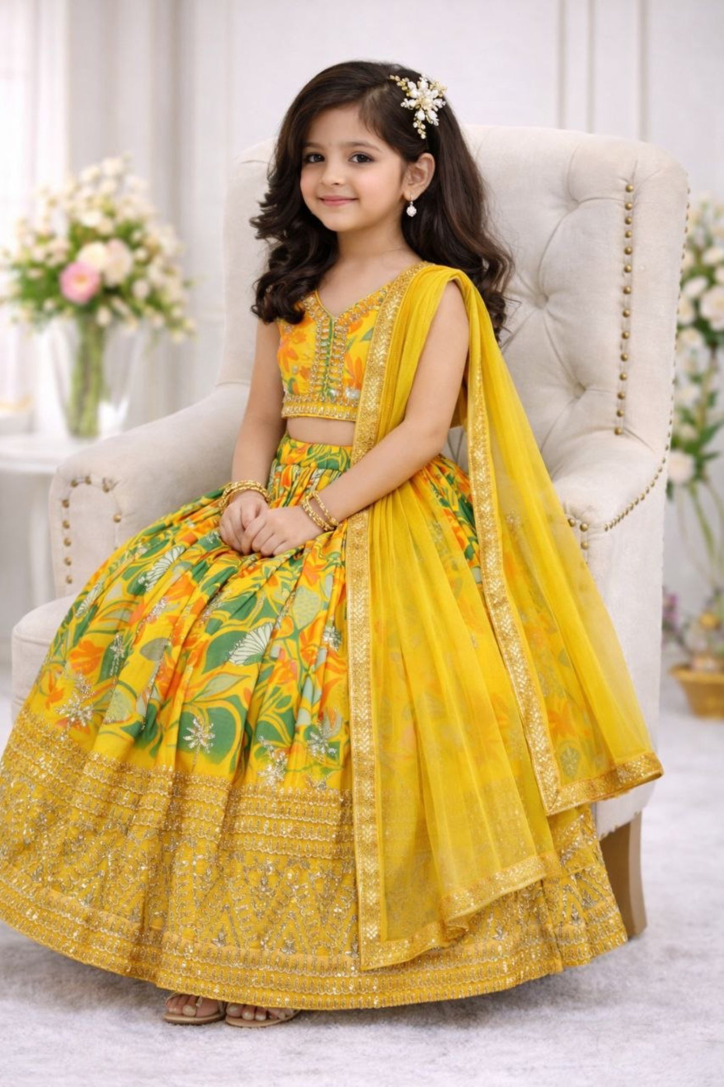 Haldi Special Yellow Lehenga