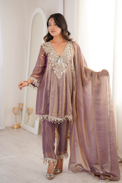 Fendy Mirror Work Kurti Pair